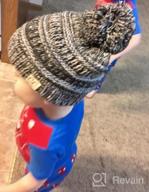 img 1 attached to Kids Cable Knit Winter Hat Beanie - Funky Junque Baby & Toddler Pom Cap review by Stephanie Deatrioski