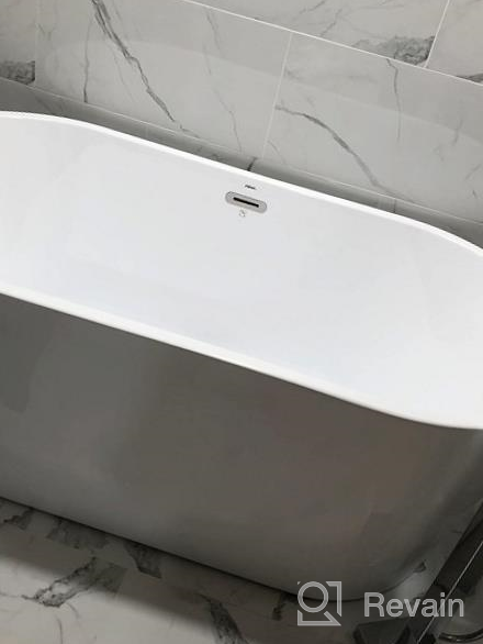 img 1 attached to FerdY Shangri-La 59" Acrylic Freestanding Bathtub - Glossy White, CUPC Certified W/ Brushed Nickel Drain & Overflow review by James Hova