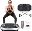eilison fitmax 3d xl vibration plate exercise machine - whole body workout platform w/loop bands for home training, recovery, wellness & weight loss (jumbo size) (silver) logo