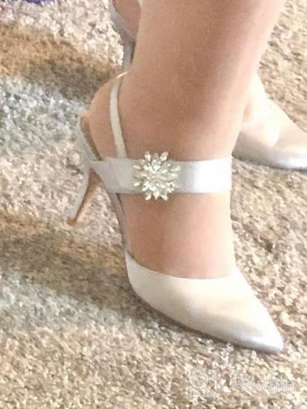 img 1 attached to Elevate Your Look With ERIJUNOR Slingback Rhinestone Pumps For Women - Perfect For Evening Prom And Wedding Outfits review by Kenkoy Braggs