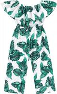 очаровательный цельный комбинезон в виде листьев: идеально подходит для летнего пляжного наряда вашей маленькой девочки (размеры 2–7) логотип