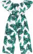 adorable leaf one-piece jumpsuit: perfect for your little girl's summer beach outfit (sizes 2-7) logo