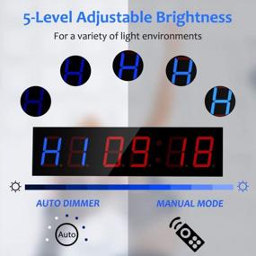 img 2 attached to Seesii Gym Timer: LED Interval Clock For Crossfit, Countdown/Up Stopwatch With Remote & Power Bank Support - Perfect For Home Gyms!