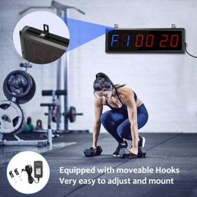 img 1 attached to Seesii Gym Timer: LED Interval Clock For Crossfit, Countdown/Up Stopwatch With Remote & Power Bank Support - Perfect For Home Gyms!