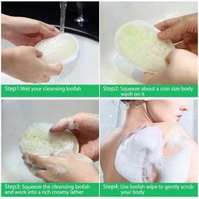 img 1 attached to Get Naturally Refreshed with the Shower Loofah Exfoliating Scrubber: A Personal Care Essential