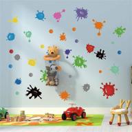 🌈 nursery ns-1 slime colorful paint wall window decal stickers: vibrant rainbow decorations for kids' art, classroom, bedroom & party logo