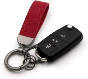img 2 attached to Upgrade Your Style With VIILOCK'S Premium Alcantara Car Keychain And Detachable Key Rings In A Gift Box