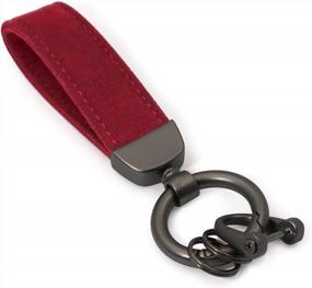 img 3 attached to Upgrade Your Style With VIILOCK'S Premium Alcantara Car Keychain And Detachable Key Rings In A Gift Box
