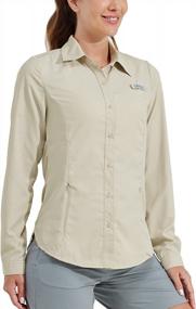 img 4 attached to Женская быстросохнущая рубашка с длинным рукавом для рыбалки и туризма с защитой от солнца SPF 50+ для активного отдыха