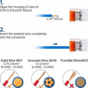 img 2 attached to Effortlessly Connect Wires With GKEEMARS 50-Pack Push-In Connectors For Junction Box (4-Conductor)