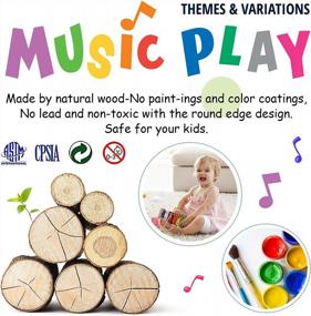 img 3 attached to Детские музыкальные игрушки LOOIKOOS: деревянные музыкальные шейкеры и ударные инструменты для малышей 1-3 лет с сумкой для переноски - подарок на день рождения!