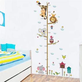 img 1 attached to Children Height Stickers Removable Bedroom