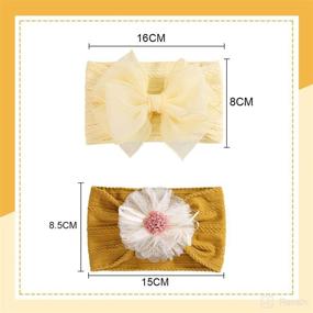 img 2 attached to 🎀 6PCS Baby Girls Nylon Headbands with Chiffon Bows and Flowers - Soft, Stretchy Hairbands | Ideal Hair Accessories for Newborns, Toddlers, and Infants