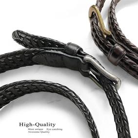 img 2 attached to 👜 Stylish and Chic: 20154 Braided Genuine Leather Women's Accessories for Casual Fashion