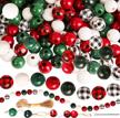 180 pcs xmas ornament making kit - uhibros wooden beads for diy christmas tree decorations logo
