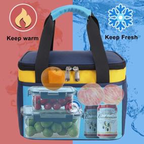 img 1 attached to Insulated Kids Lunch Bag By Weitars - Perfect Back To School Lunch Box For Boys And Girls, Reusable Children'S Cooler Tote For Hot Or Cold Snacks, Ideal For School And Travel (Blue)