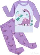 🦄 cute princess dinosaur pajamas: long sleeve unicorn sleepwear for girls (2-7 years) logo