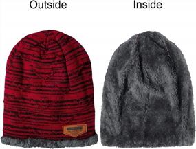 img 2 attached to 2-Pack Slouchy Beanie Winter Hats: Thick Warm Oversized Knit Cap For Men & Women
