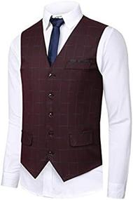 img 1 attached to Men'S British Style Business Suit Dress Vest Waistcoat VS08 For Leisure