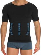 vaslanda men's compression tank top | slimming body shaper shirt for firming chest and abdomen logo