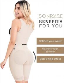 img 1 attached to Sonryse Postpartum Cesarean Shapewear Bodysuit: Colombian Reducing And Shaping Fajas