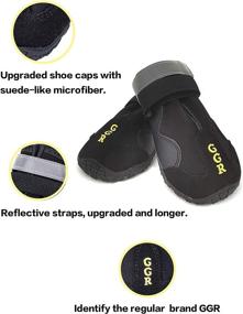 img 2 attached to 🐾 GGR Dog Shoes - 4 Pcs Pet Boots, Waterproof & Wearproof Outdoor Running Shoes for Dogs, Pet Rain Boots