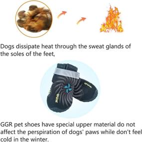 img 3 attached to 🐾 GGR Dog Shoes - 4 Pcs Pet Boots, Waterproof & Wearproof Outdoor Running Shoes for Dogs, Pet Rain Boots