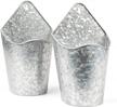 10 inch galvanized metal wall planter vases for flowers - 2 pack farmhouse style hanging wall decor logo