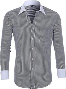 img 4 attached to 👔 Stylish and Versatile Cloudstyle Casual Regular Sleeve Formal Men's Shirts