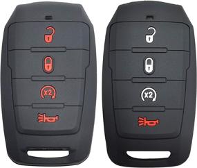 img 4 attached to 🔑 High-Quality Rubber Keyless Entry Fob Control Cover for 2019 up 2020 Ram 1500 - 2Pcs