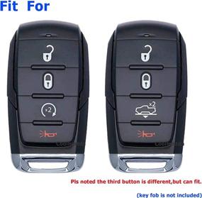 img 3 attached to 🔑 High-Quality Rubber Keyless Entry Fob Control Cover for 2019 up 2020 Ram 1500 - 2Pcs