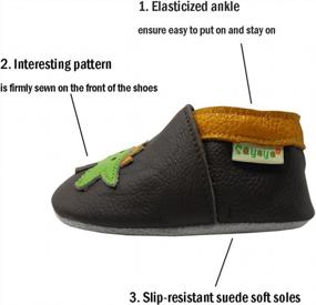 img 3 attached to Stylish And Comfortable Baby Skull Soft Sole Leather Shoes For Infants And Toddlers By SAYOYO
