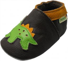img 4 attached to Stylish And Comfortable Baby Skull Soft Sole Leather Shoes For Infants And Toddlers By SAYOYO
