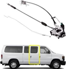 img 4 attached to Replacement Unikpas Door Latch Assembly with Cable Rod for Ford E150 E250 E350 RH Side Hinged Door - Upgraded Latch