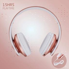 img 1 attached to 🎧 PowerLocus Kids Bluetooth Wireless Headphones with Microphone – Safe 85DB Volume Limited for Online Classes, PC, Phones – Foldable, Includes Carry Case, Audio Cable, Micro SD Mode