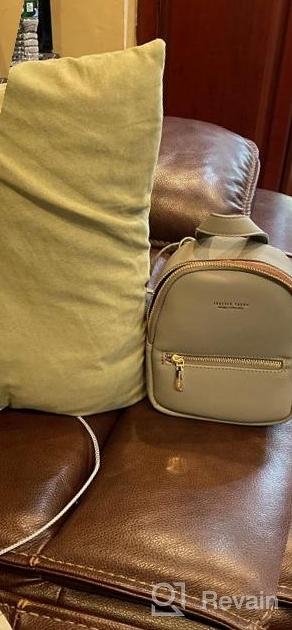 img 1 attached to Leather Mini Backpack Purse For Women - Crossbody Phone Bag And Small Shoulder Bag By Aeeque review by Amy Mears