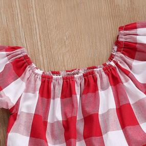 img 1 attached to Newborn Baby Girls Striped Jumpsuit Romper Outfit With Headband 0-24 Months