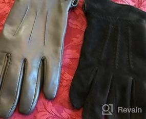 img 7 attached to Мужские кожаные перчатки Vislivin с сенсорным экраном Перчатки для холодной погоды Кожаные перчатки для вождения