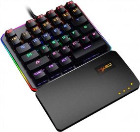 img 4 attached to Renewed FELiCON V200: One-Handed RGB Mechanical Gaming Keyboard With Blue Switches And Colorful Backlight For PC, Laptop And Desktop