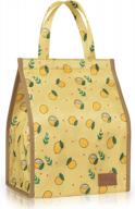 vagreez большая водонепроницаемая изотермическая сумка для обеда для мужчин и женщин, желтая с кофейной отделкой логотип
