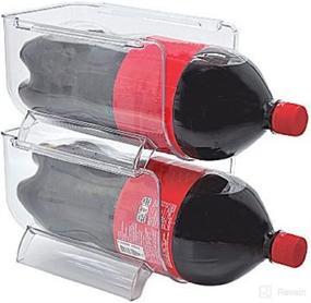 img 3 attached to Dependable Industries Inc. 2-Liter Bottles BPA Free Clear Soda Bottle Holder - Space Saver Pantry, Countertops, and Cabinets - Stackable Fridge & Freezer Safe - (1 Pack)