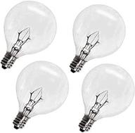 4-pack hituiter wax warmer bulbs - g40, 25-watt, e12 incandescent candelabra base clear globe bulbs for full-size scentsy warmers and candle wax melting (25w) logo