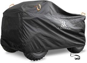 img 4 attached to 🏍️ XL Waterproof All Weather Quad ATV Cover with Straps - Reflective Universal Fit 4 Wheelers Cover, Black with Silver Coating Inside (86.3 x 47.2 x 45.3 Inch)