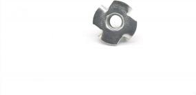img 2 attached to BinifiMux M8 4 Pronged Tee Nut T-Nuts W/Zinc Plated,Carbon Steel, Pack Of 50