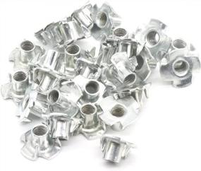 img 1 attached to BinifiMux M8 4 Pronged Tee Nut T-Nuts W/Zinc Plated,Carbon Steel, Pack Of 50