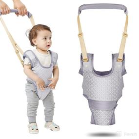 img 4 attached to 👶 Adjustable Baby Walking Harness with Detachable Crotch Support - Handheld Kids Walker Helper for Baby Learn to Walk (9-24 Months) Breathable Purple