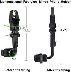 img 3 attached to Cdbz Multifunctional Rearview Degrees Rotating