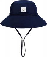protect your baby from harmful rays with upf 50+ sun hat - toddler smile face bucket hat for girls & boys logo
