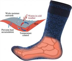 img 1 attached to Hissox Unisex 2.44 Tog Ultra Thick Thermal Socks - Keep Your Feet Warm In Cold Weather!
