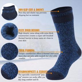 img 2 attached to Hissox Unisex 2.44 Tog Ultra Thick Thermal Socks - Keep Your Feet Warm In Cold Weather!